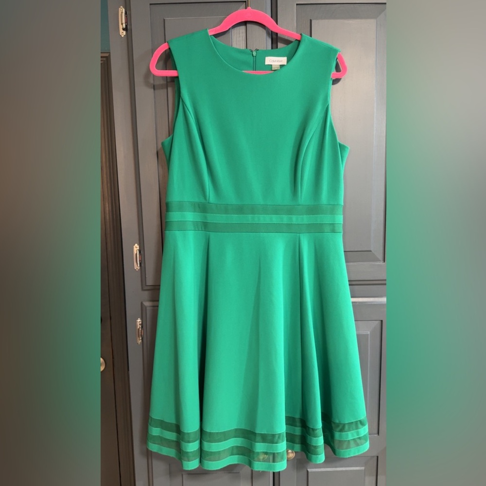 NWOT Calvin Klein Kelly Green Dress Size 14